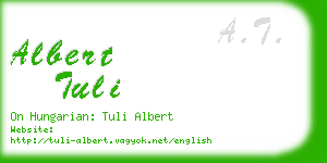 albert tuli business card